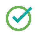 Evaluation Satisfaction Icon Green Circle Teal Checkmark