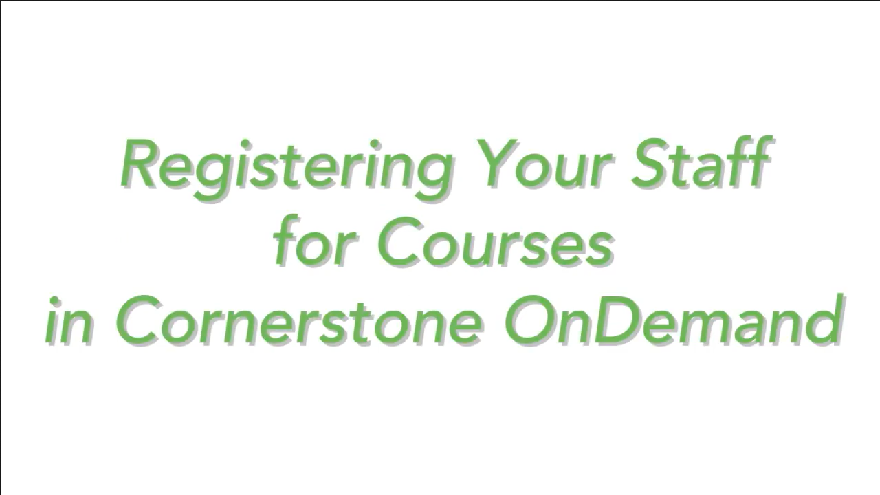 Cornerstone Staff Registration Instruction Splash